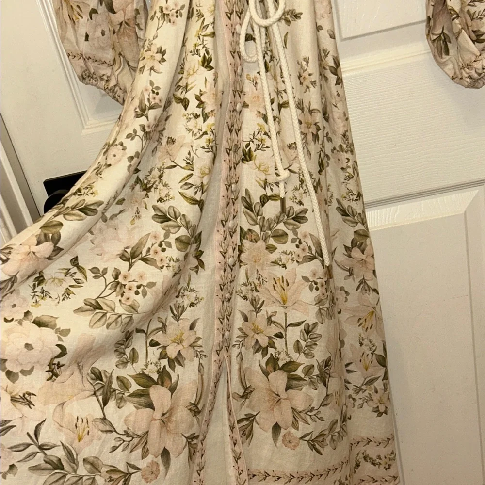 NWOT Calypso St Barth Gorgeous Linen Blend Balloon Sleeve Dress - Picture 8 of 16